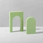 Cuboid Door Combo Kits Geometric Cube Solid Color Photography Photo Background Table Shooting Foam Props (Green)