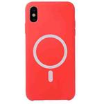 Nano Silicone Full Coverage Shockproof Magsafe Case For iPhone X / XS(Red)