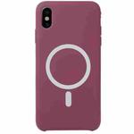 Nano Silicone Full Coverage Shockproof Magsafe Case For iPhone X / XS(Wine Red)