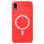 For iPhone XR Nano Silicone Full Coverage Shockproof Magsafe Case(Red)