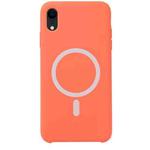 For iPhone XR Nano Silicone Full Coverage Shockproof Magsafe Case(Orange)
