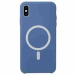 Nano Silicone Full Coverage Shockproof Magsafe Case For iPhone XS Max(Blue)