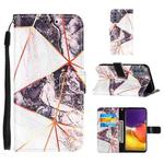 For Samsung Galaxy A82 5G Marble Stitching Horizontal Flip PU Leather Case with Holder & Card Slots & Wallet & Lanyard(Black White)