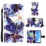 For Xiaomi Mi 11 Lite Marble Stitching Horizontal Flip PU Leather Case with Holder & Card Slots & Wallet & Lanyard(Navy Blue)