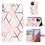 For Xiaomi Mi 11 Pro Marble Stitching Horizontal Flip PU Leather Case with Holder & Card Slots & Wallet & Lanyard(Pink White)