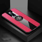 For OPPO R17 Pro XINLI Stitching Cloth Textue Shockproof TPU Protective Case with Ring Holder(Red)