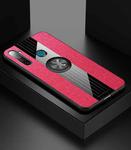 For OPPO Realme Q XINLI Stitching Cloth Textue Shockproof TPU Protective Case with Ring Holder(Red)