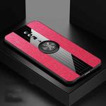 For OPPO Reno 10x Zoom XINLI Stitching Cloth Textue Shockproof TPU Protective Case with Ring Holder(Red)