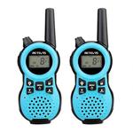 1 Pair RETEVIS RT638 EU Frequency PMR446 16CHS License-free Children Handheld Walkie Talkie(Blue)