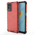 For OPPO A54 4G Shockproof Honeycomb PC + TPU Case(Red)
