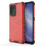 For OPPO Reno5 Z 5G Shockproof Honeycomb PC + TPU Case(Red)