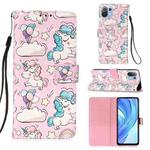For Xiaomi Mi 11 Lite 3D Painting Horizontal Flip Leather Case with Holder & Card Slot & Wallet & Lanyard(Pink Pony)