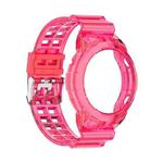 For Huawei Watch GT 2 46mm Silicone Integrated Translucent Watch Band (Rose Red)