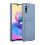 For Xiaomi Redmi Note 10 Card Slot Design Shockproof TPU Protective Case(Gray)