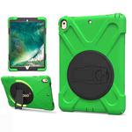 Shockproof Colorful Silicone + PC Protective Case with Holder For iPad Pro 10.5(Green)