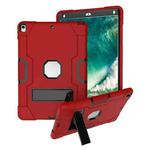 Contrast Color Robot Shockproof Silicone + PC Protective Case with Holder For iPad Pro 10.5 inch (2017) / Air 10.5 (2019)(Red + Black)