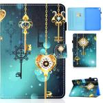 For iPad 10.2 2021 / 2020 / 2019 Colored Drawing Horizontal Flip Leather Case with Holder & Card Slots & Pen Slot & Sleep / Wake-up Function(Antique Clock)