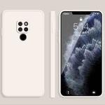 For Huawei Mate 20 Solid Color Imitation Liquid Silicone Straight Edge Dropproof Full Coverage Protective Case(White)