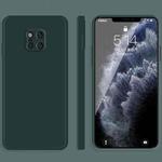 For Huawei Mate 20 Pro Solid Color Imitation Liquid Silicone Straight Edge Dropproof Full Coverage Protective Case(Dark Green)