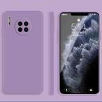 For Huawei Mate 30 Pro Solid Color Imitation Liquid Silicone Straight Edge Dropproof Full Coverage Protective Case(Purple)