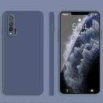 For Huawei nova 6 5G Solid Color Imitation Liquid Silicone Straight Edge Dropproof Full Coverage Protective Case(Grey)