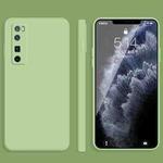 For Huawei nova 7 Pro 5G Solid Color Imitation Liquid Silicone Straight Edge Dropproof Full Coverage Protective Case(Matcha Green)