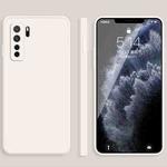 For Huawei nova 7 SE Solid Color Imitation Liquid Silicone Straight Edge Dropproof Full Coverage Protective Case(White)