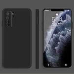 For Huawei nova 7 SE Solid Color Imitation Liquid Silicone Straight Edge Dropproof Full Coverage Protective Case(Black)