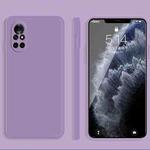 For Huawei nova 8 5G Solid Color Imitation Liquid Silicone Straight Edge Dropproof Full Coverage Protective Case(Purple)