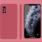 For Huawei nova 8 5G Solid Color Imitation Liquid Silicone Straight Edge Dropproof Full Coverage Protective Case(Red)
