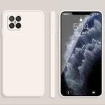 For Huawei nova 8 SE Solid Color Imitation Liquid Silicone Straight Edge Dropproof Full Coverage Protective Case(White)
