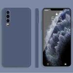 For Huawei P30 Solid Color Imitation Liquid Silicone Straight Edge Dropproof Full Coverage Protective Case(Grey)