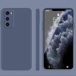 For Huawei P40 Solid Color Imitation Liquid Silicone Straight Edge Dropproof Full Coverage Protective Case(Grey)