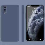 For Huawei P20 Solid Color Imitation Liquid Silicone Straight Edge Dropproof Full Coverage Protective Case(Grey)