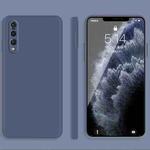 For Huawei P20 Pro Solid Color Imitation Liquid Silicone Straight Edge Dropproof Full Coverage Protective Case(Grey)