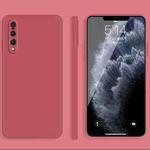 For Huawei P20 Pro Solid Color Imitation Liquid Silicone Straight Edge Dropproof Full Coverage Protective Case(Red)