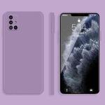 For Samsung Galaxy A71 Solid Color Imitation Liquid Silicone Straight Edge Dropproof Full Coverage Protective Case(Purple)