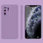 For Samsung Galaxy S20 Ultra Solid Color Imitation Liquid Silicone Straight Edge Dropproof Full Coverage Protective Case(Purple)