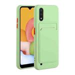 For Samsung Galaxy A01 Card Slot Design Shockproof TPU Protective Case(Green)