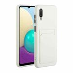 For Samsung Galaxy A02 Card Slot Design Shockproof TPU Protective Case(White)