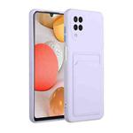 For Samsung Galaxy A12 5G Card Slot Design Shockproof TPU Protective Case(Purple)