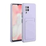 For Samsung Galaxy A42 5G Card Slot Design Shockproof TPU Protective Case(Purple)