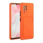 For Samsung Galaxy A42 5G Card Slot Design Shockproof TPU Protective Case(Orange)