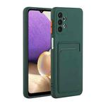 For Samsung Galaxy A52 5G / 4G Card Slot Design Shockproof TPU Protective Case(Dark Green)