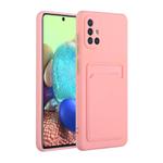 For Samsung Galaxy A71 5G Card Slot Design Shockproof TPU Protective Case(Pink)