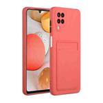 For Samsung Galaxy M12 Card Slot Design Shockproof TPU Protective Case(Plum Red)