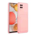For Samsung Galaxy M12 Card Slot Design Shockproof TPU Protective Case(Pink)