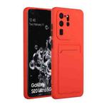 For Samsung Galaxy S20 Ultra Card Slot Design Shockproof TPU Protective Case(Red)