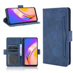 For OPPO A94 5G / Reno5Z 5G / F19 Pro+ 5G Skin Feel Calf Pattern Horizontal Flip Leather Case with Holder & Card Slots & Photo Frame(Blue)