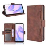 For Blackview A70 (2021) Skin Feel Calf Pattern Horizontal Flip Leather Case with Holder & Card Slots & Photo Frame(Brown)